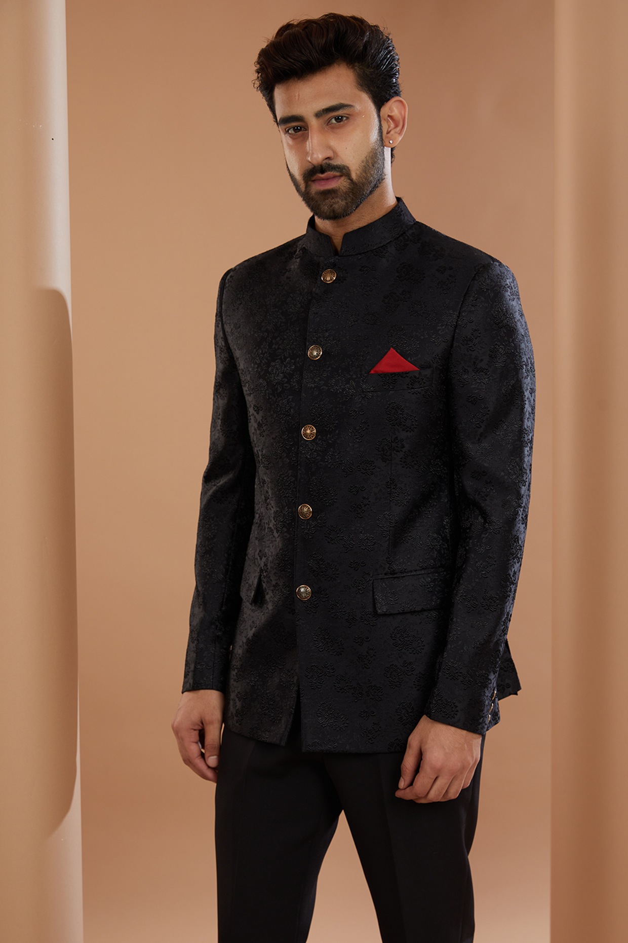 black bandhgala suit - ShaadiWish